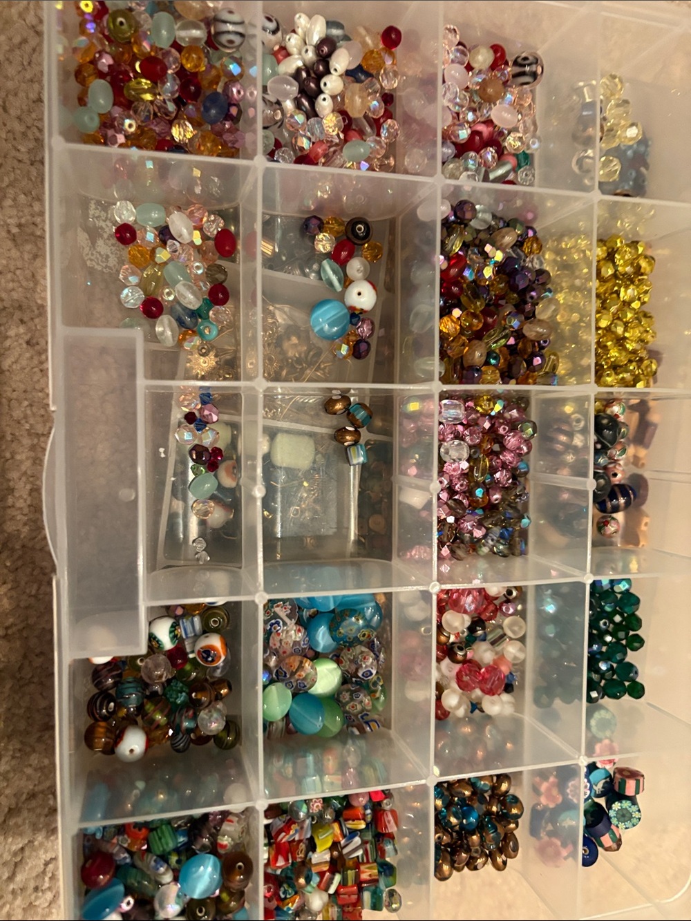 Lot of Jewelry Making Crafting Kit Mixed “Glass”Wooden Beads Earrings BRS - Picture 2 of 10